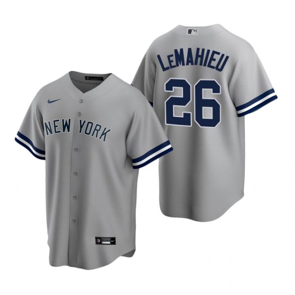 Personalized Men’s Dj Lemahieu New York Yankees Cool Base Jersey Gray