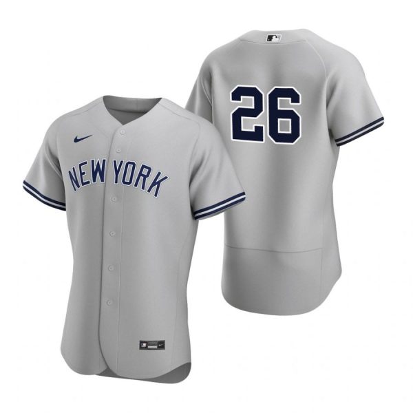Personalized Men’s Dj Lemahieu New York Yankees Flex Base Jersey Gray