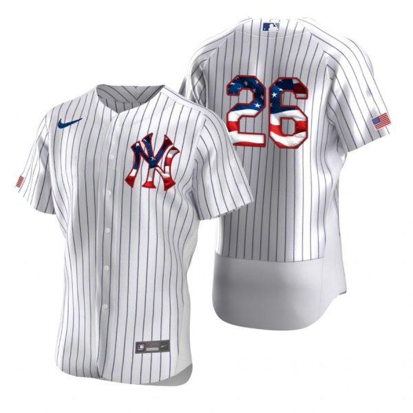 Personalized Men’s Dj Lemahieu New York Yankees Flex Base Jersey White Stars
