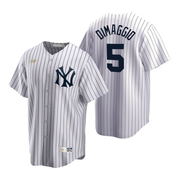 Personalized Men’s Joe Dimaggio New York Yankees Cool Base Jersey White