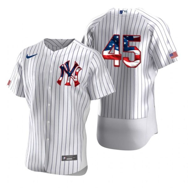 Personalized Men’s Gerrit Cole New York Yankees Flex Base Jersey White Stars