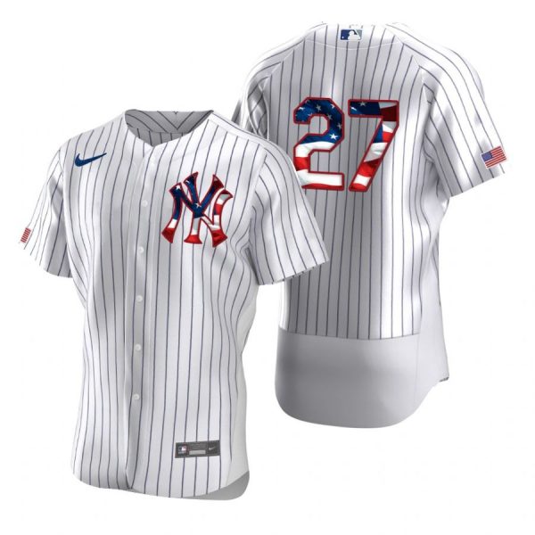 Personalized Men’s Giancarlo Stanton New York Yankees Flex Base Jersey White Stars