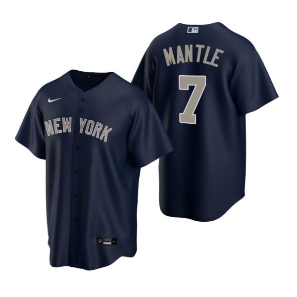Personalized Men’s Mickey Mantle New York Yankees Cool Base Jersey Navy
