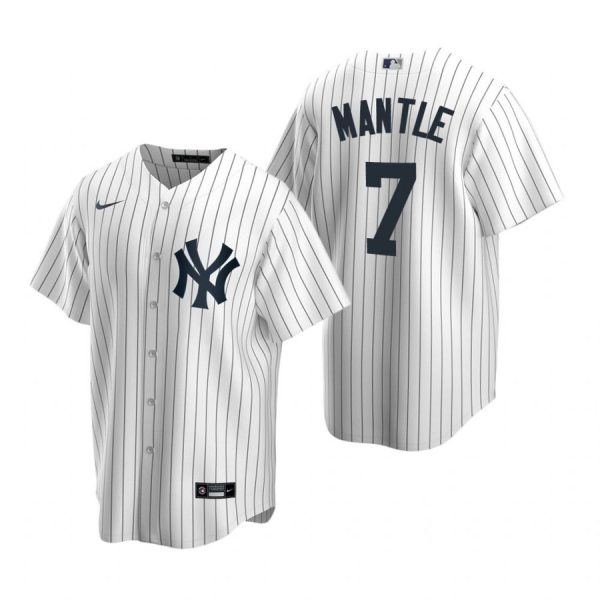 Personalized Men’s Mickey Mantle New York Yankees Cool Base Jersey White