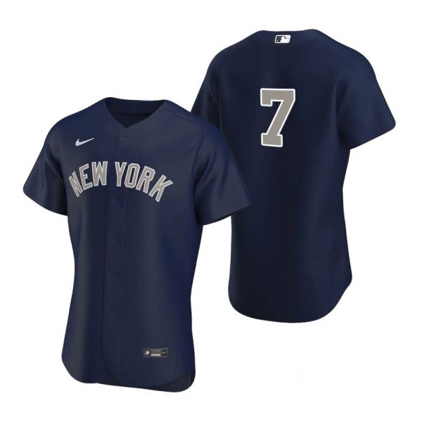 Personalized Men’s Mickey Mantle New York Yankees Flex Base Jersey Navy