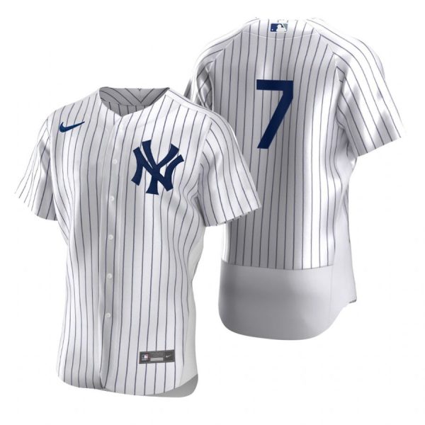Personalized Men’s Mickey Mantle New York Yankees Flex Base Jersey White
