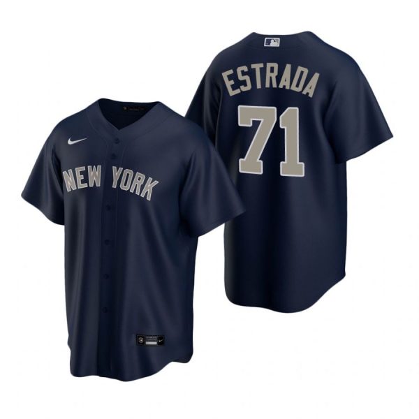 Personalized Men’s Thairo Estrada New York Yankees Cool Base Jersey Navy