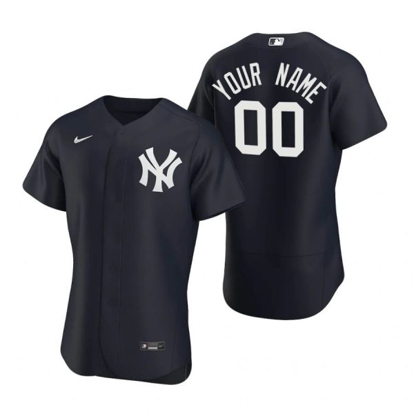 Personalized Men’s New York Yankees Flex Base Jersey Navy