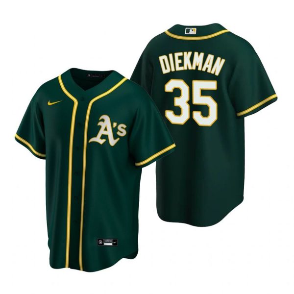 Personalized Men’s #35 Jake Diekman Oakland Athletics Cool Base Jersey Green