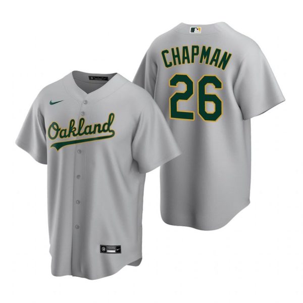 Personalized Men’s #26 Matt Chapman Oakland Athletics Cool Base Jersey Gray