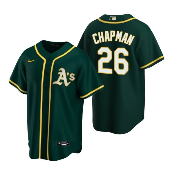 Personalized Men’s #26 Matt Chapman Oakland Athletics Cool Base Jersey Green