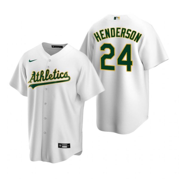 Personalized Men’s #24 Rickey Henderson Oakland Athletics Cool Base Jersey White