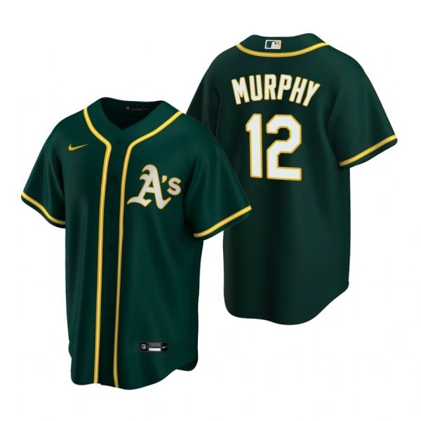 Personalized Men’s #12 Sean Murphy Oakland Athletics Cool Base Jersey Green