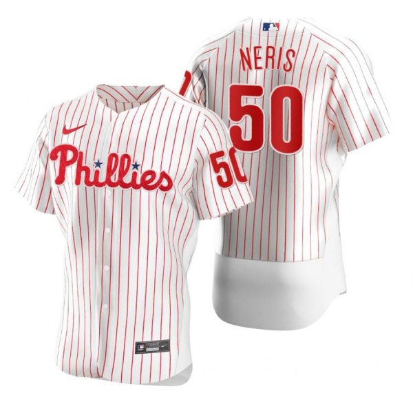 Personalized Men’s #50 Hector Neris Philadelphia Phillies Flex Base Jersey White