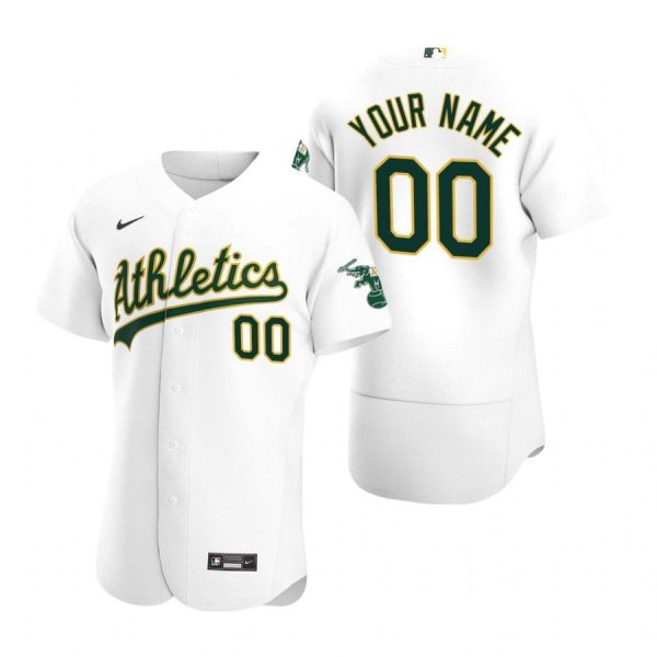 Personalized Men’s Oakland Athletics Flex Base Jersey White