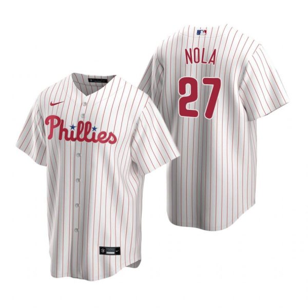 Personalized Men’s #27 Aaron Nola Philadelphia Phillies Cool Base Jersey White