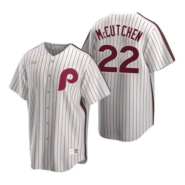Personalized Men’s #22 Andrew Mccutchen Philadelphia Phillies Cool Base Jersey White Cooperstown