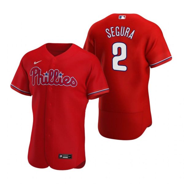 Personalized Men’s #2 Jean Segura Philadelphia Phillies Flex Base Jersey Red