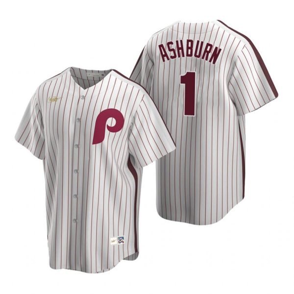 Personalized Men’s #1 Richie Ashburn Philadelphia Phillies Cool Base Jersey White