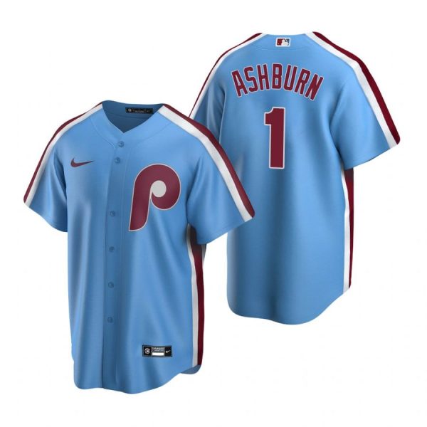 Personalized Men’s #1 Richie Ashburn Philadelphia Phillies Cool Base Jersey Light Blue