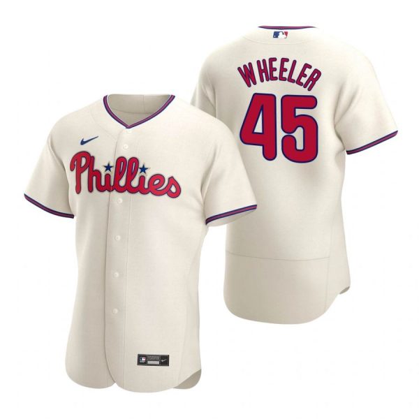 Personalized Men’s #45 Zack Wheeler Philadelphia Phillies Flex Base Jersey Cream