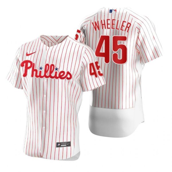 Personalized Men’s #45 Zack Wheeler Philadelphia Phillies Flex Base Jersey White