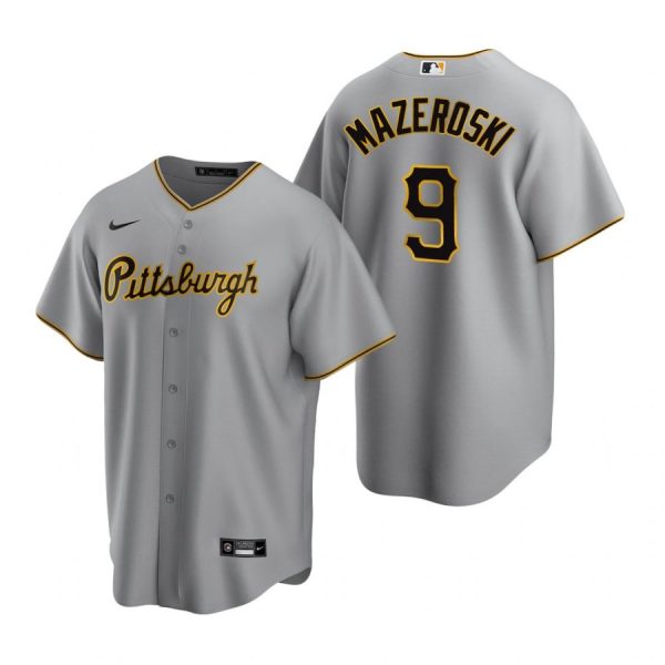 Personalized Men’s #9 Bill Mazeroski Pittsburgh Pirates Cool Base Jersey Gray