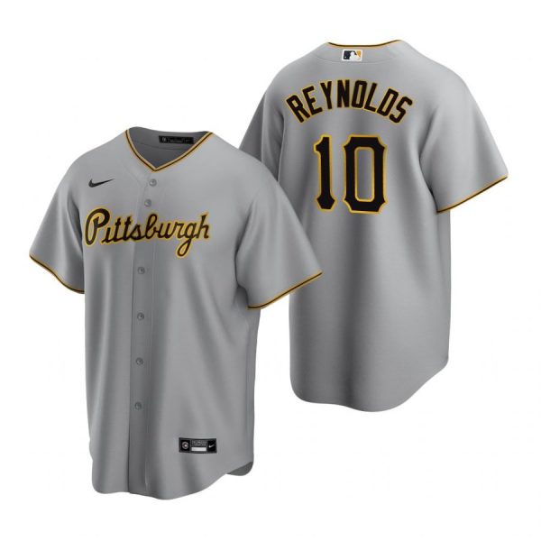 Personalized Men’s #10 Bryan Reynolds Pittsburgh Pirates Cool Base Jersey Gray