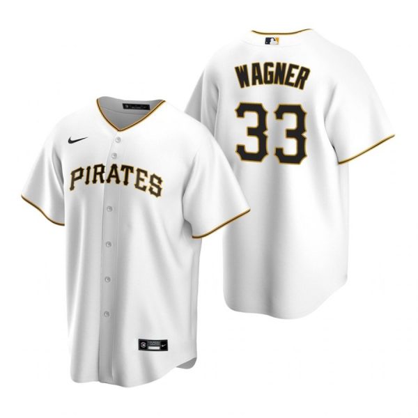 Personalized Men’s #33 Honus Wagner Pittsburgh Pirates Cool Base Jersey White