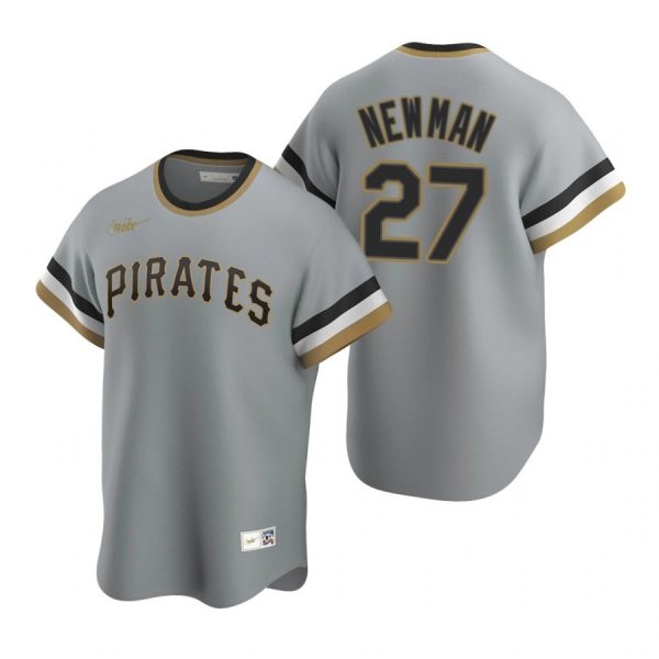 Personalized Men’s #27 Kevin Newman Pittsburgh Pirates Cool Base Jersey Gray Cooperstown