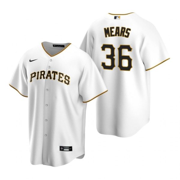 Personalized Men’s #36 Nick Mears Pittsburgh Pirates Cool Base Jersey White