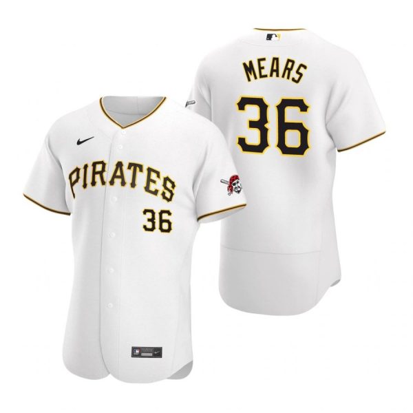 Personalized Men’s #36 Nick Mears Pittsburgh Pirates White Jersey White