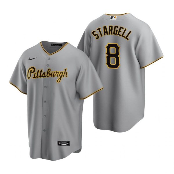 Personalized Men’s #8 Willie Stargell Pittsburgh Pirates Cool Base Jersey Gray