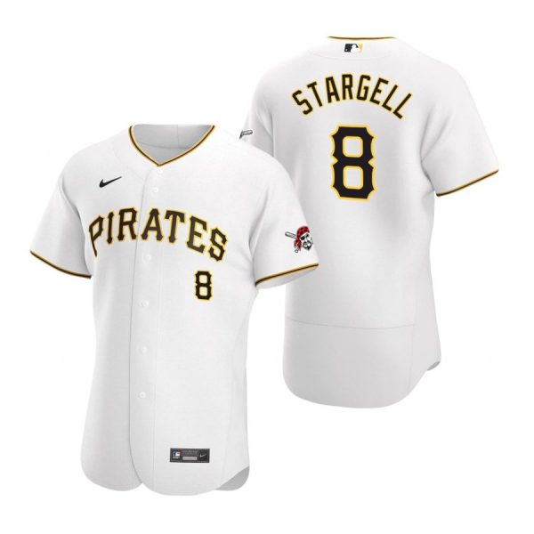 Personalized Men’s #8 Willie Stargell Pittsburgh Pirates Flex Base Jersey White
