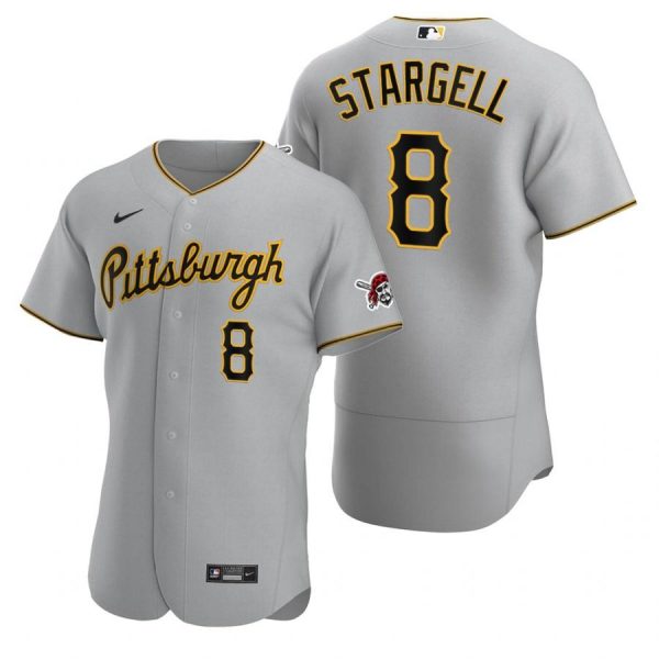 Personalized Men’s #8 Willie Stargell Pittsburgh Pirates Flex Base Jersey Gray