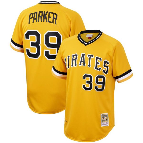 Personalized Men’s #39 Dave Parker Pittsburgh Pirates Gold Throwback Jersey Gold Throwback