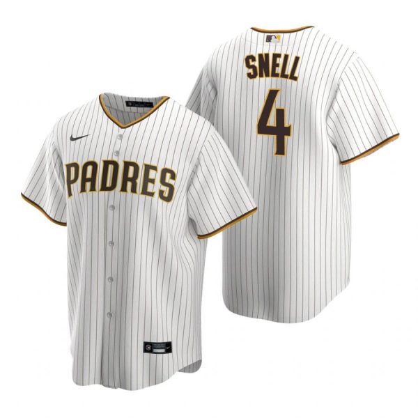 Personalized Men’s #4 Blake Snell San Diego Padres Cool Base Jersey White