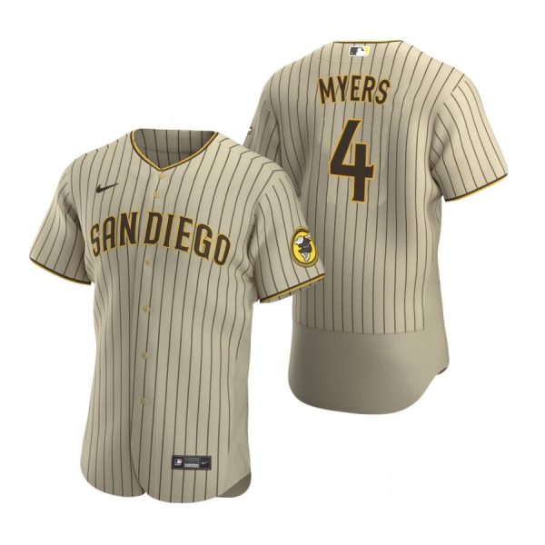 Personalized Men’s #4 Blake Snell San Diego Padres Flex Base Jersey Sand Brown