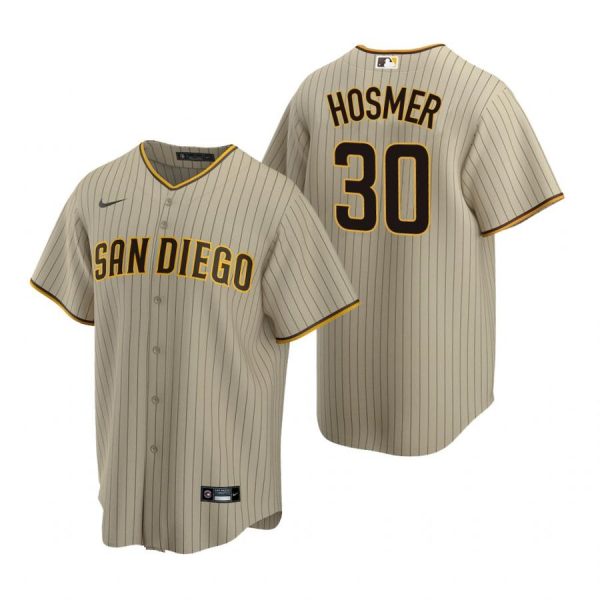 Personalized Men’s #30 Eric Hosmer San Diego Padres Cool Base Jersey Sand Brown