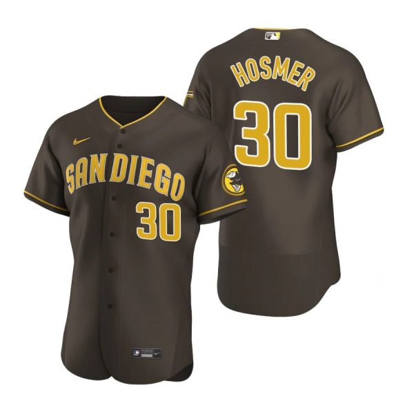 Personalized Men’s #30 Eric Hosmer San Diego Padres Flex Base Jersey Brown