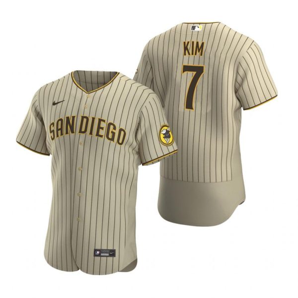 Personalized Men’s #7 Ha Seong Kim San Diego Padres Sand Brown Jersey Sand Brown