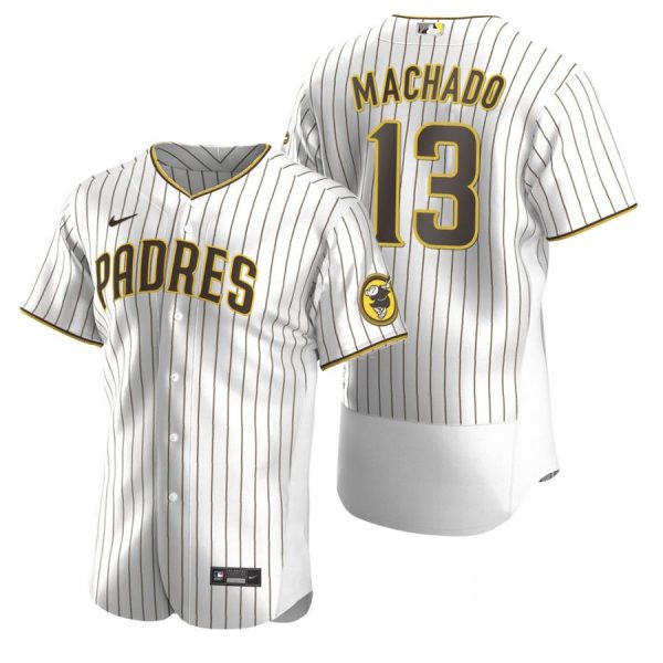 Personalized Men’s #13 Manny Machado San Diego Padres Flex Base Jersey White