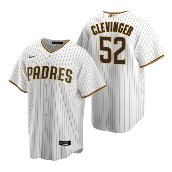 Personalized Men’s #52 Mike Clevinger San Diego Padres Cool Base Jersey White