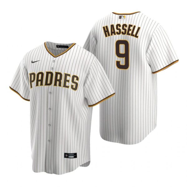 Personalized Men’s #9 Robert Hassell San Diego Padres Cool Base Jersey White