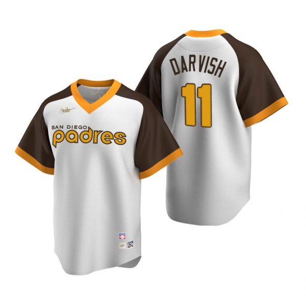Personalized Men’s #11 Yu Darvish San Diego Padres Cool Base Jersey White Cooperstown