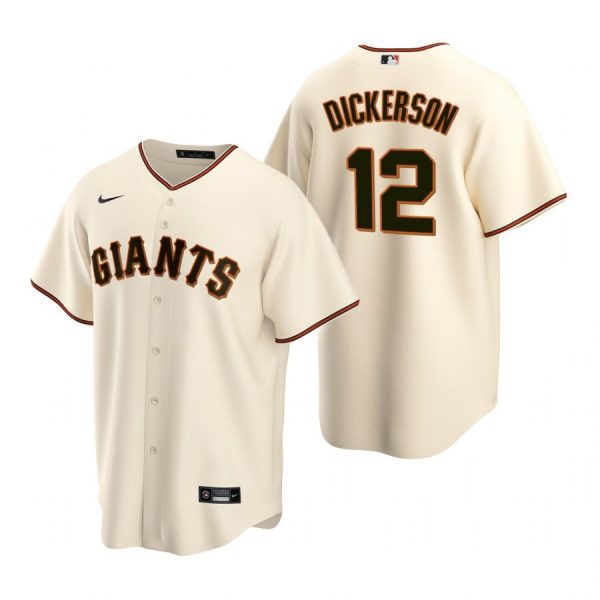 Personalized Men’s #12 Alex Dickerson San Francisco Giants Cool Base Jersey Cream