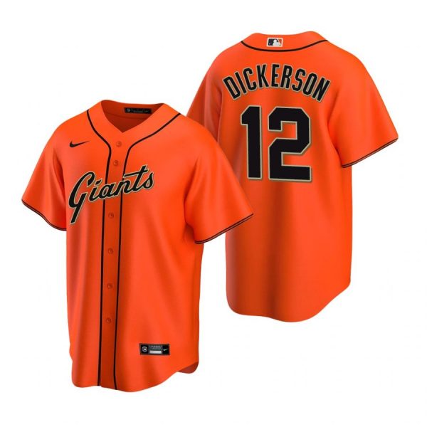 Personalized Men’s #12 Alex Dickerson San Francisco Giants Cool Base Jersey Orange