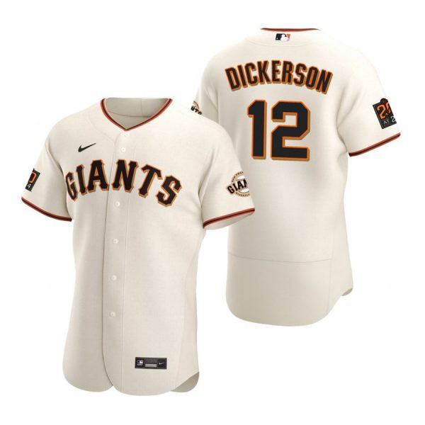 Personalized Men’s #12 Alex Dickerson San Francisco Giants Flex Base Jersey Cream