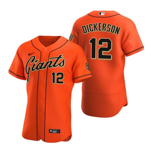 Personalized Men’s #12 Alex Dickerson San Francisco Giants Flex Base Jersey Orange
