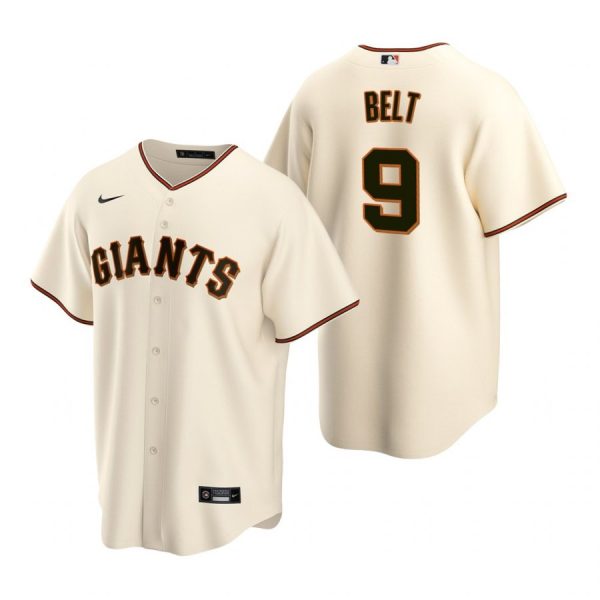 Personalized Men’s #9 Brandon Belt San Francisco Giants Cool Base Jersey Cream